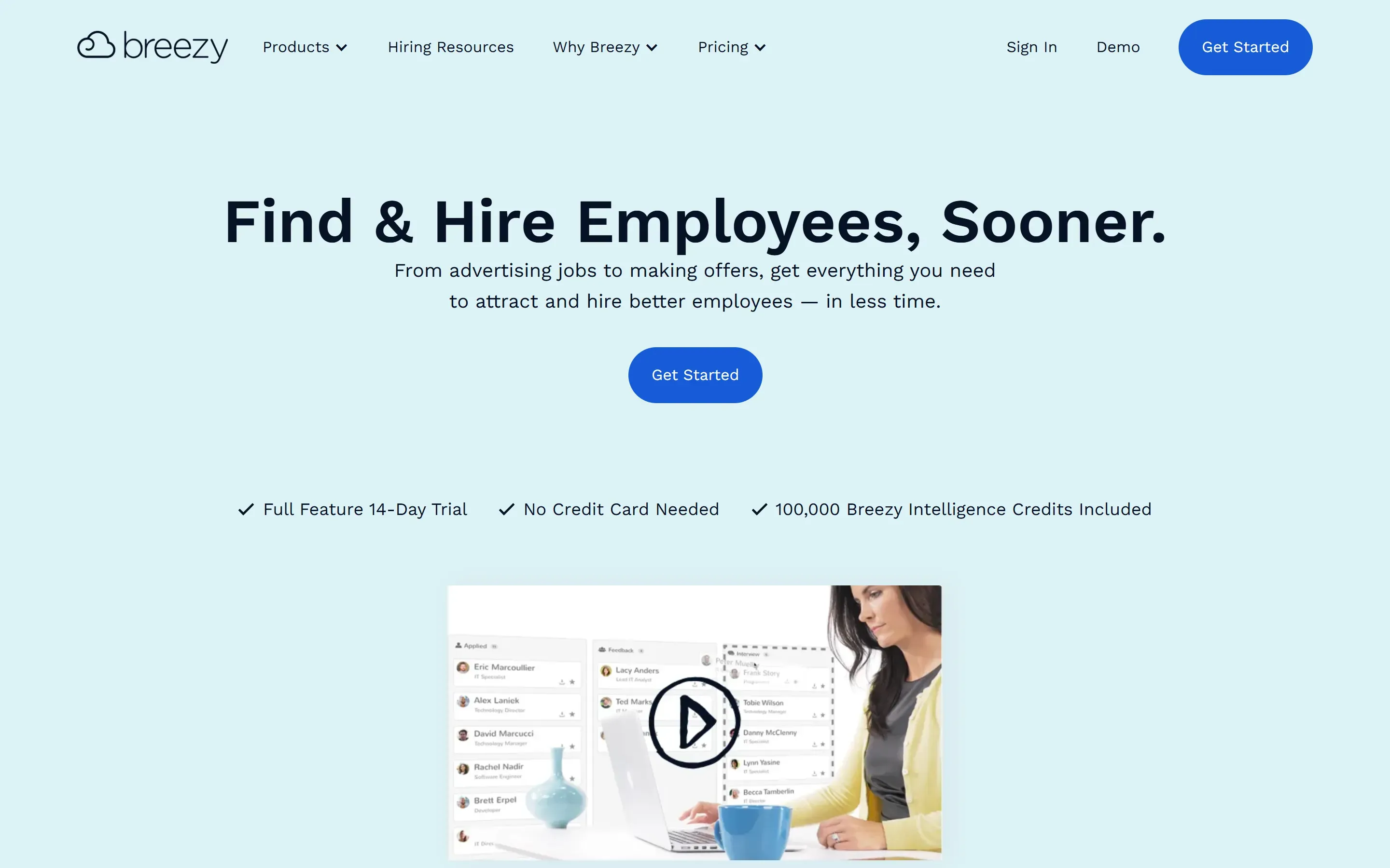 The Breezy HR home page, saved 2026-10-02