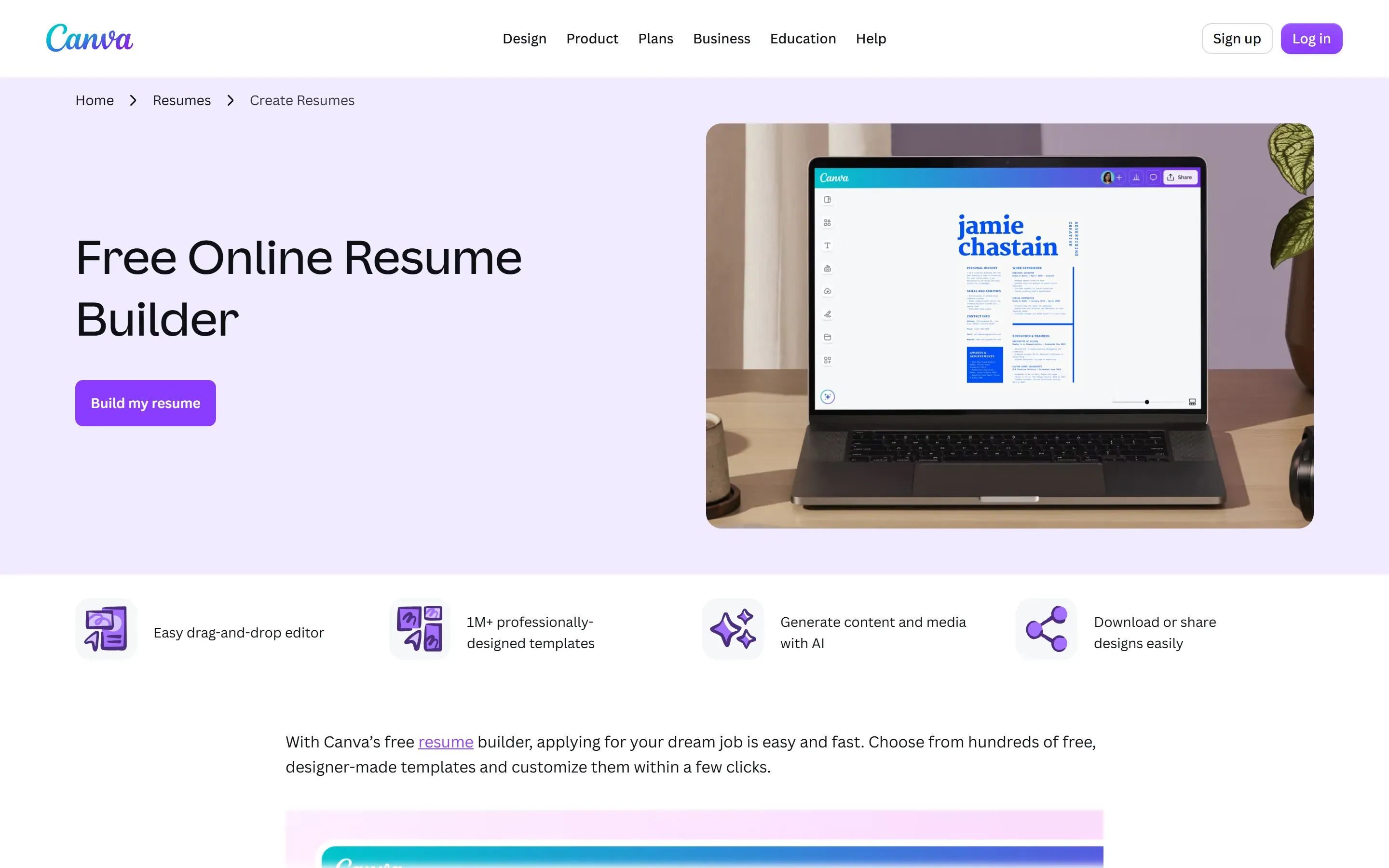 The Canva home page, October 6, 2026