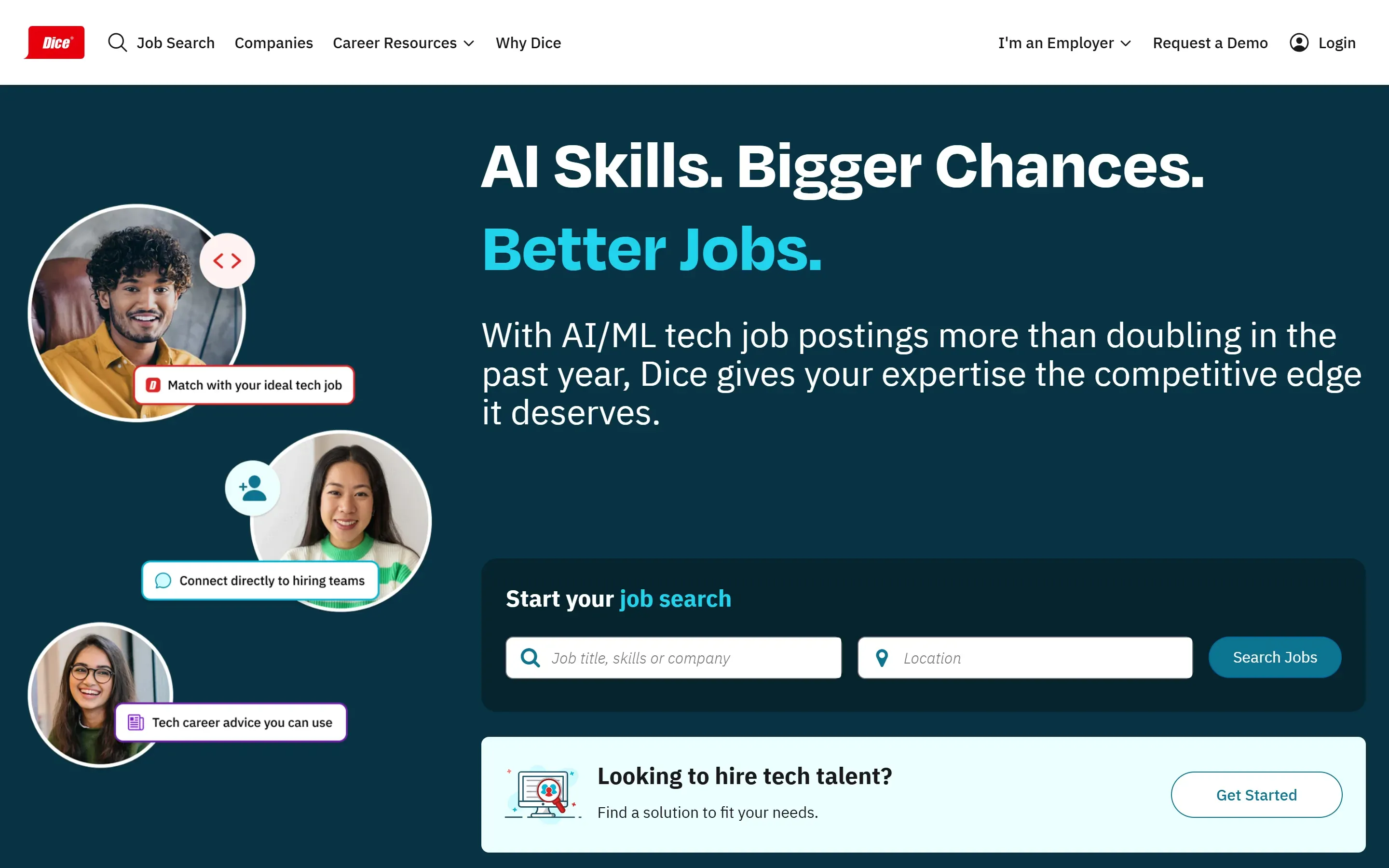 The Dice home page, October 6, 2026