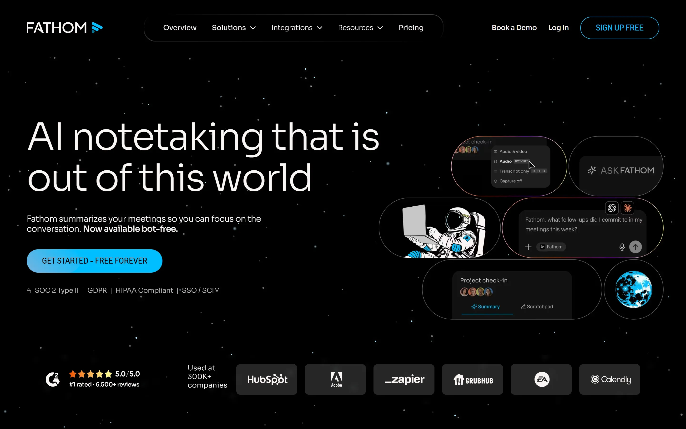 The Fathom home page, saved 2026-10-02