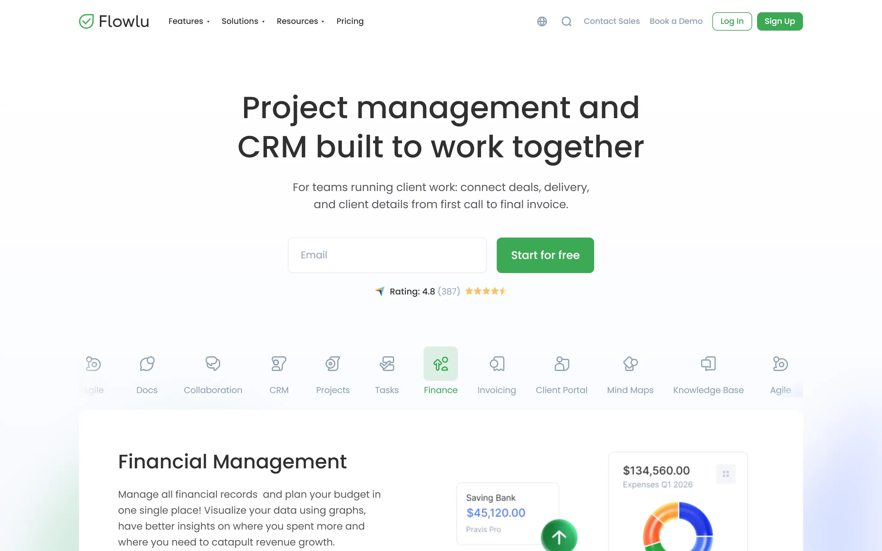 The Flowlu home page, saved 2026-10-02