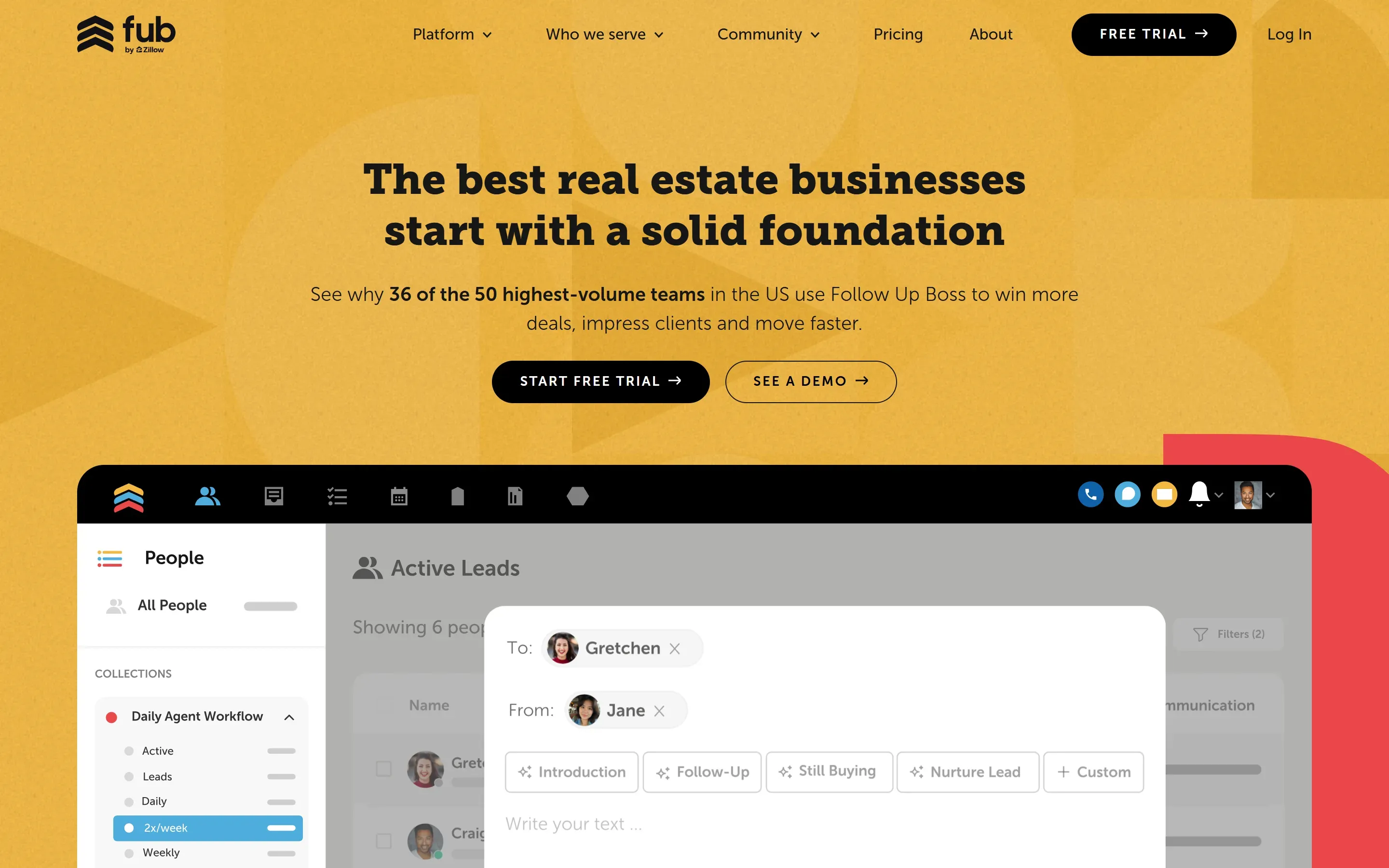 The Follow Up Boss home page, saved 2026-10-02