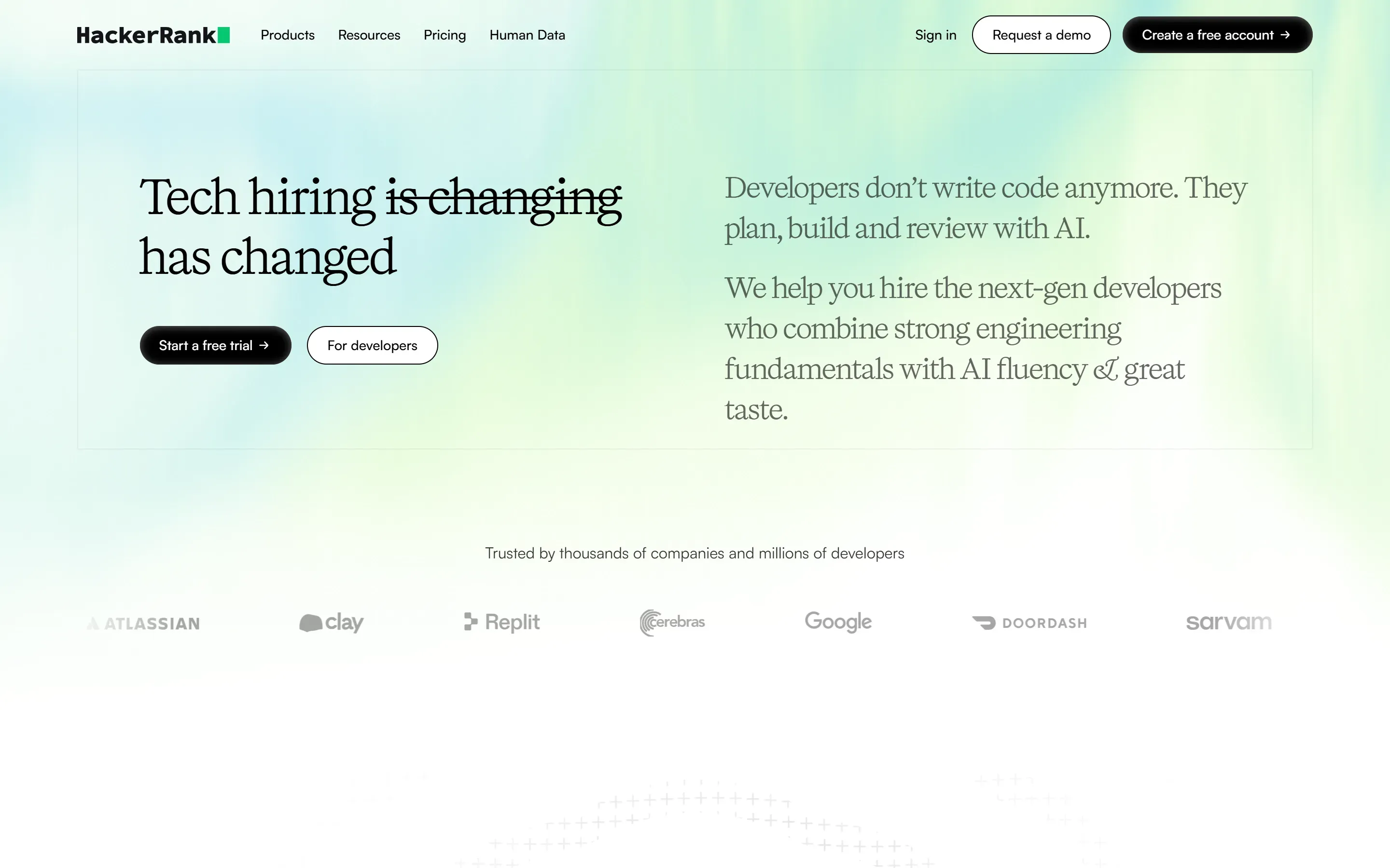 The HackerRank home page, October 6, 2026