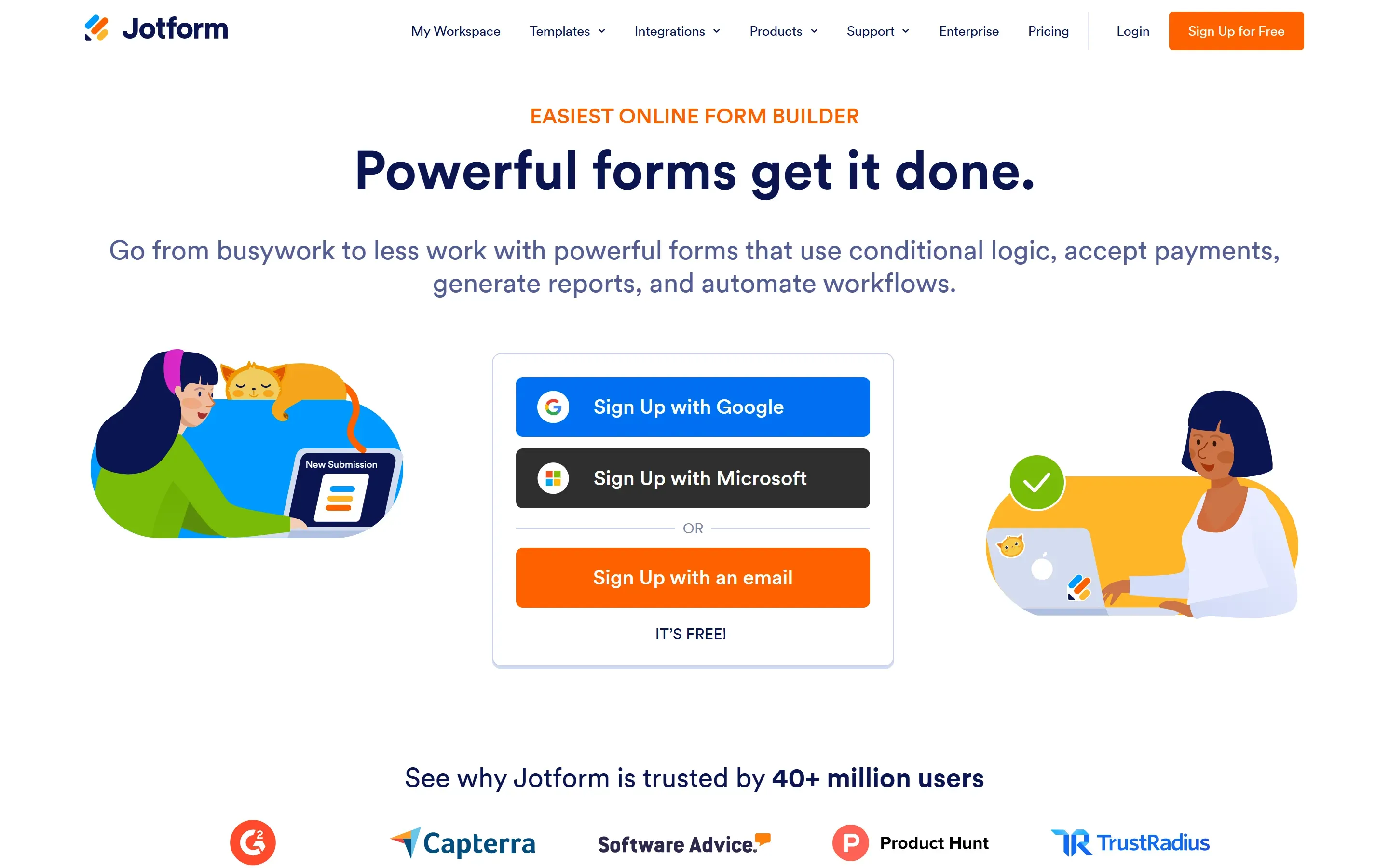 The Jotform home page, saved 2026-10-02