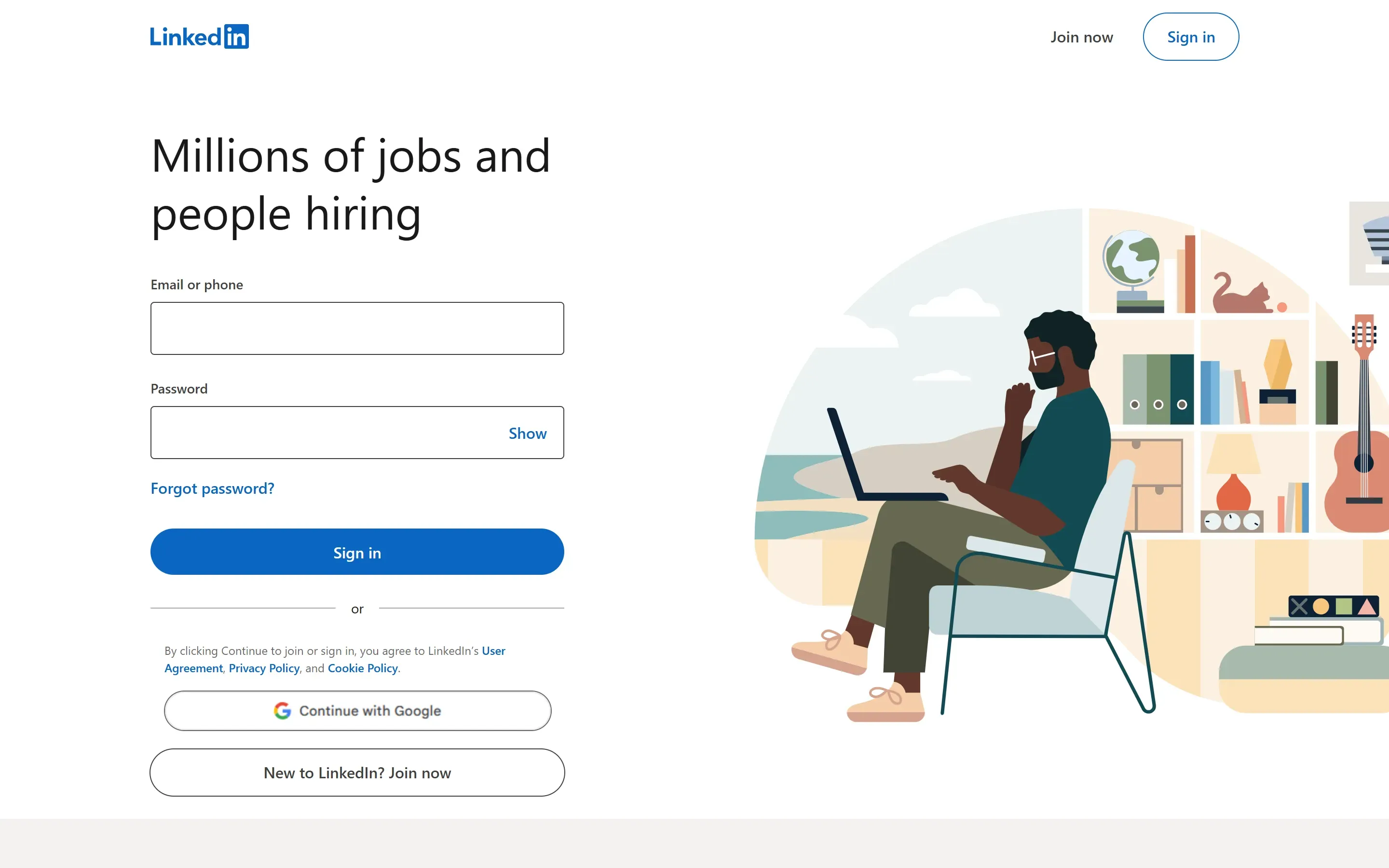 The LinkedIn Jobs home page, October 6, 2026