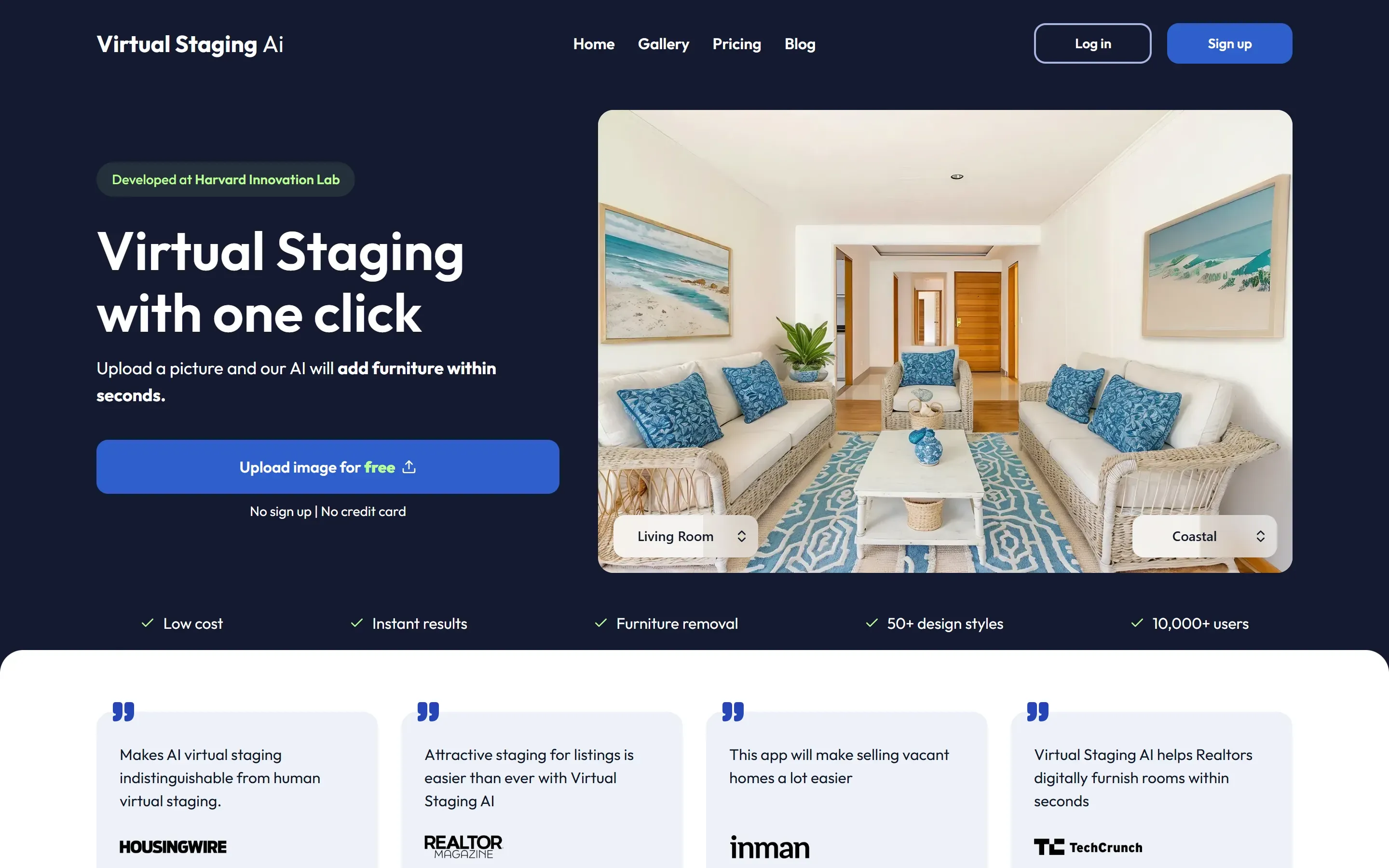 The Virtual Staging AI home page, saved 2026-10-02