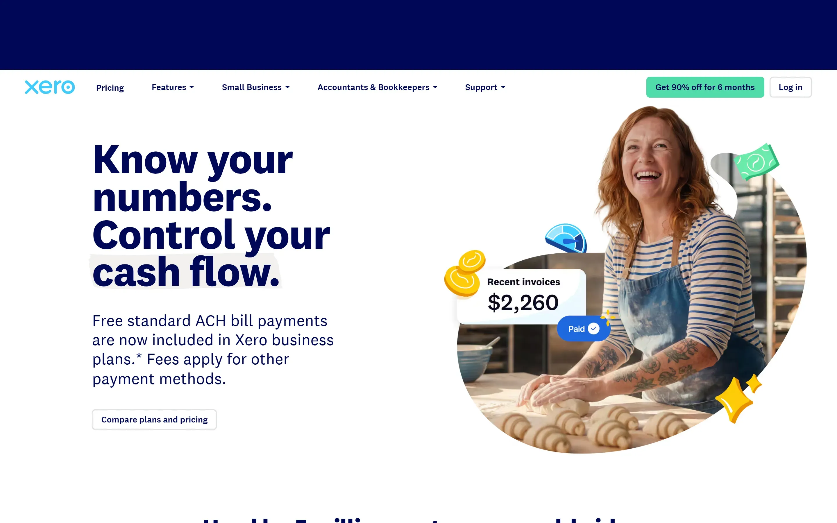 The Xero home page, saved 2026-10-02